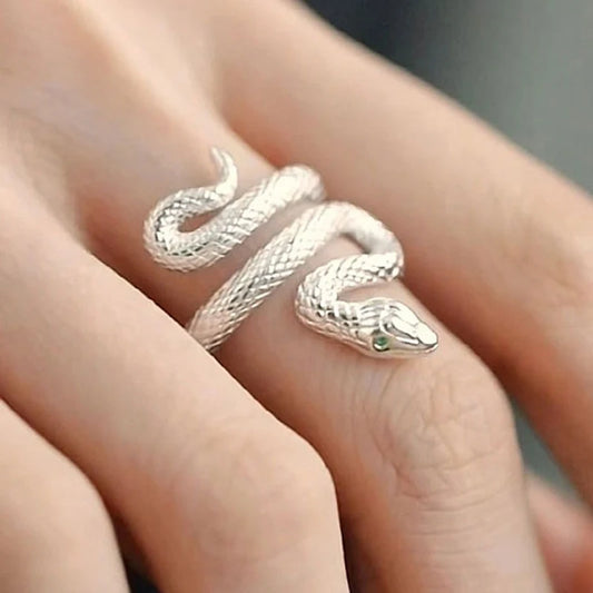 Fashion 925 Sterling Silver Snake Ring High Quality Personality Charming Ring