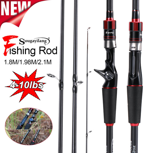 Casting/Spinning Fishing Rod 1.8-2.1m 4 Section UltraLight Carbon Fiber
