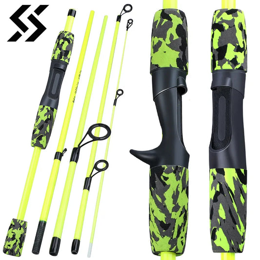 Sougayilang New 5 Section Portable Travel Fishing Rod Ultralight Weight