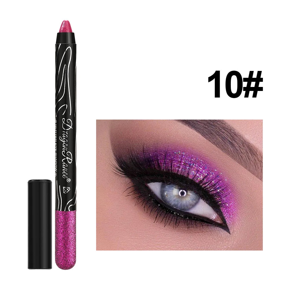 1Pc Metallic Purple Eyeshadow Pencil Glitter Silkworm Liner Pen