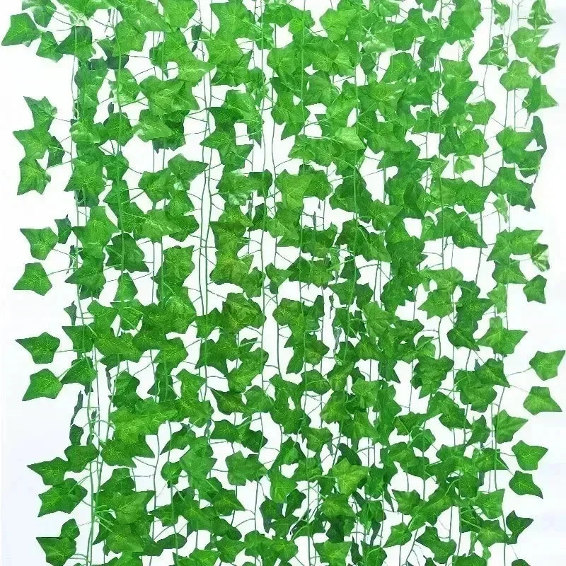 100/2M Artificial Green Ivy Vine Garland Fake Leaf Plants