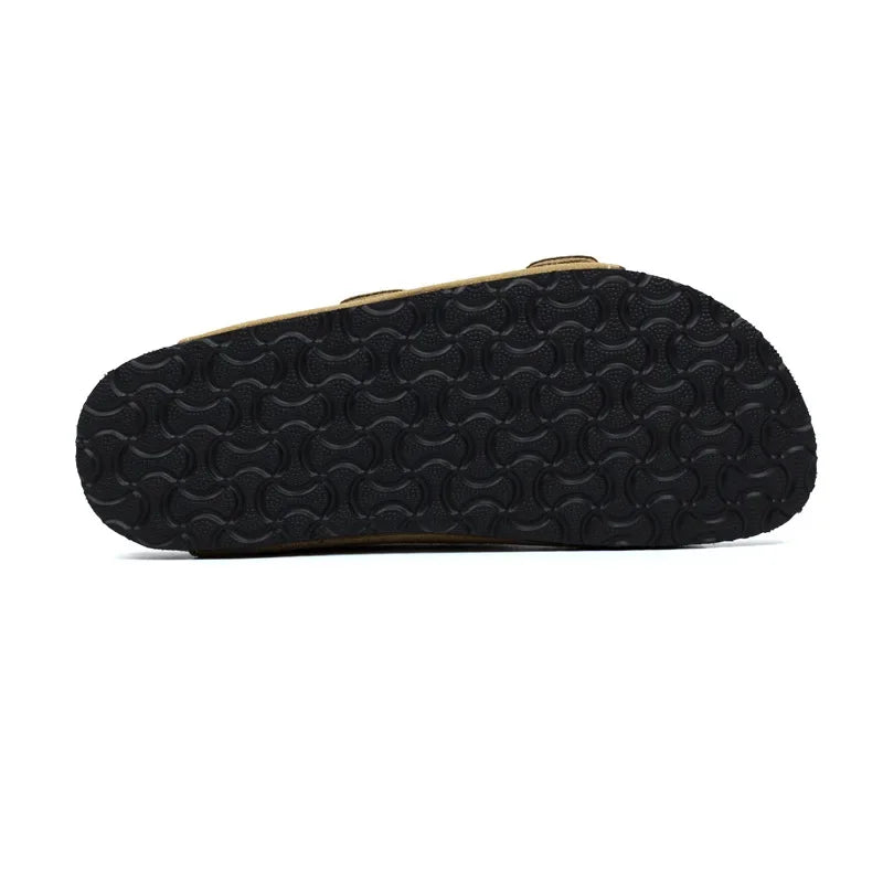 Fashion Women Cork Slipper Suede Leather Mule Clogs
