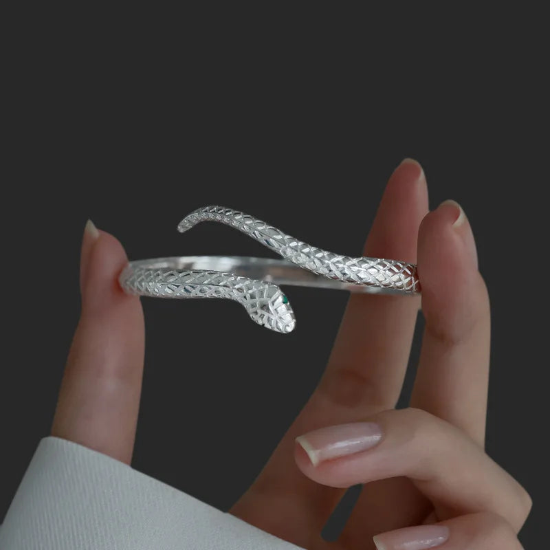 925 Sterling Silver Snake Shape Bracelet Charm Temperament Bracelet