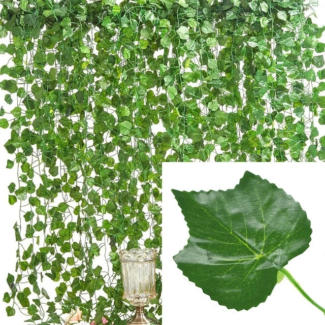 6pcs Artificial Ivy Garland Palnts 2.2m Fake Vine UV Resistant