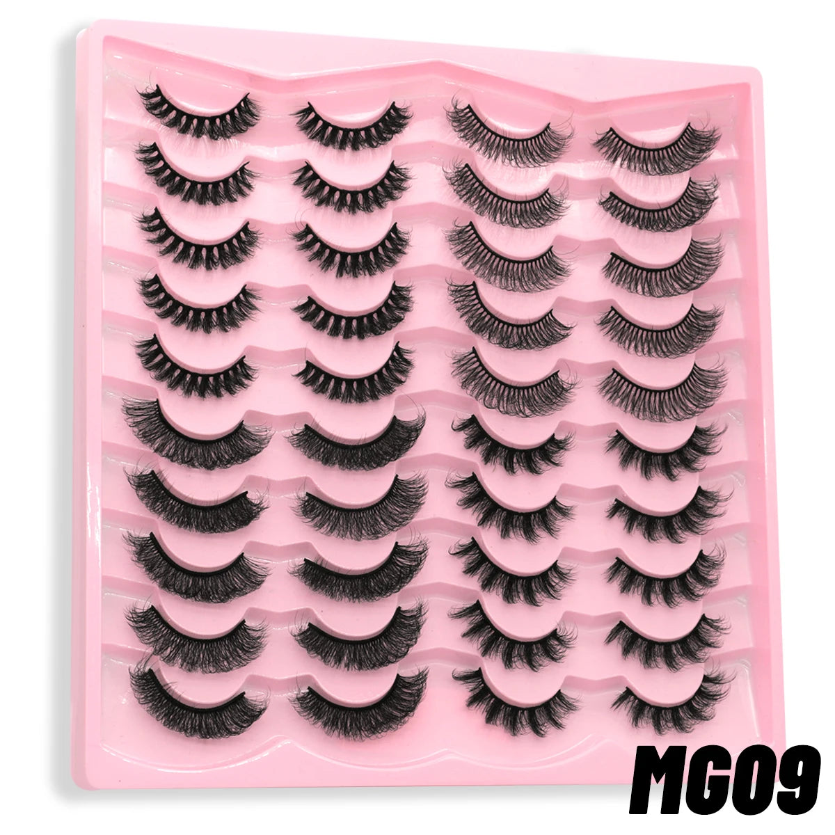 5/10/20 pairs Fluffy Mink Lashes 3D False Eyelashes, D Curl Fake Eyelashes  Makeup