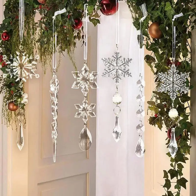 10pcs Christmas Ornaments Crystal
