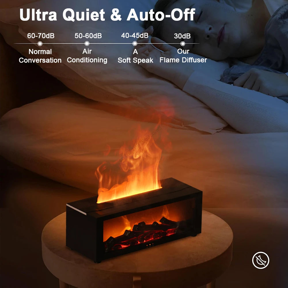 Essential Oils Humidifiers Home Aroma Flame Automatic Fragrance Diffuser With LED Light Remote Control