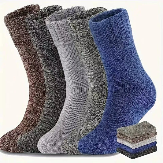 5 Pairs Autumn Winter Thicken Wool Socks Women