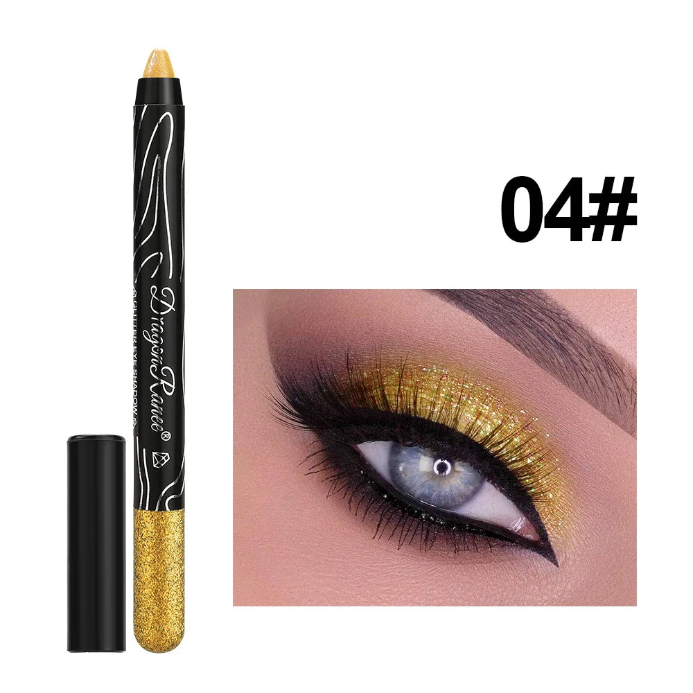 1Pc Metallic Purple Eyeshadow Pencil Glitter Silkworm Liner Pen