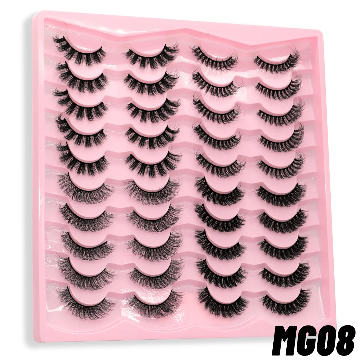 5/10/20 pairs Fluffy Mink Lashes 3D False Eyelashes, D Curl Fake Eyelashes  Makeup