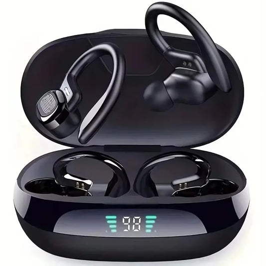 Wireless Earbuds Ear Hook Sports HiFI Stereo Waterproof Headset With Mic TWS Headphone