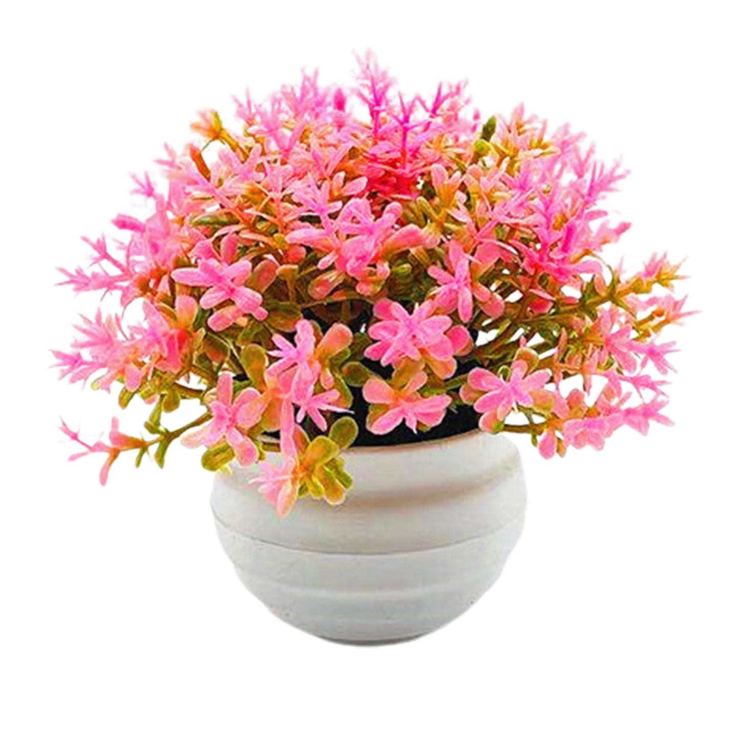 1 Set Artificial Plant Pot Ornamental Photo Props Plastic Desktop Fake Grass Plants for Outdoor