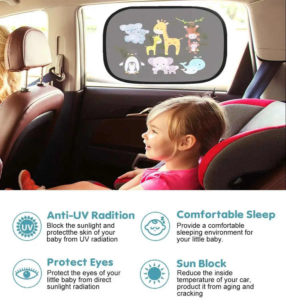 Window Shades Curtains Rear and Side Window Parasol for Car Heat Shield Protect Baby Window Shade