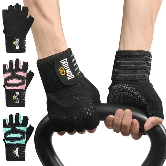 Female Anti-Slip Gym Half Finger Gloves