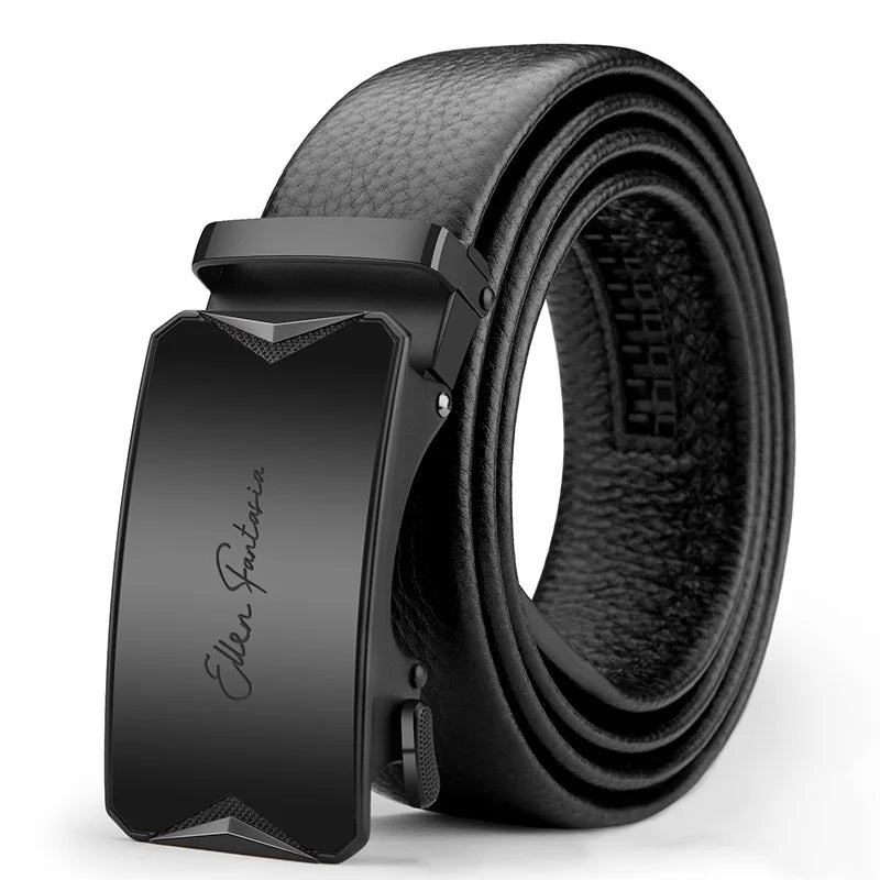 Alloy buckle Men Belt Genuine Leather