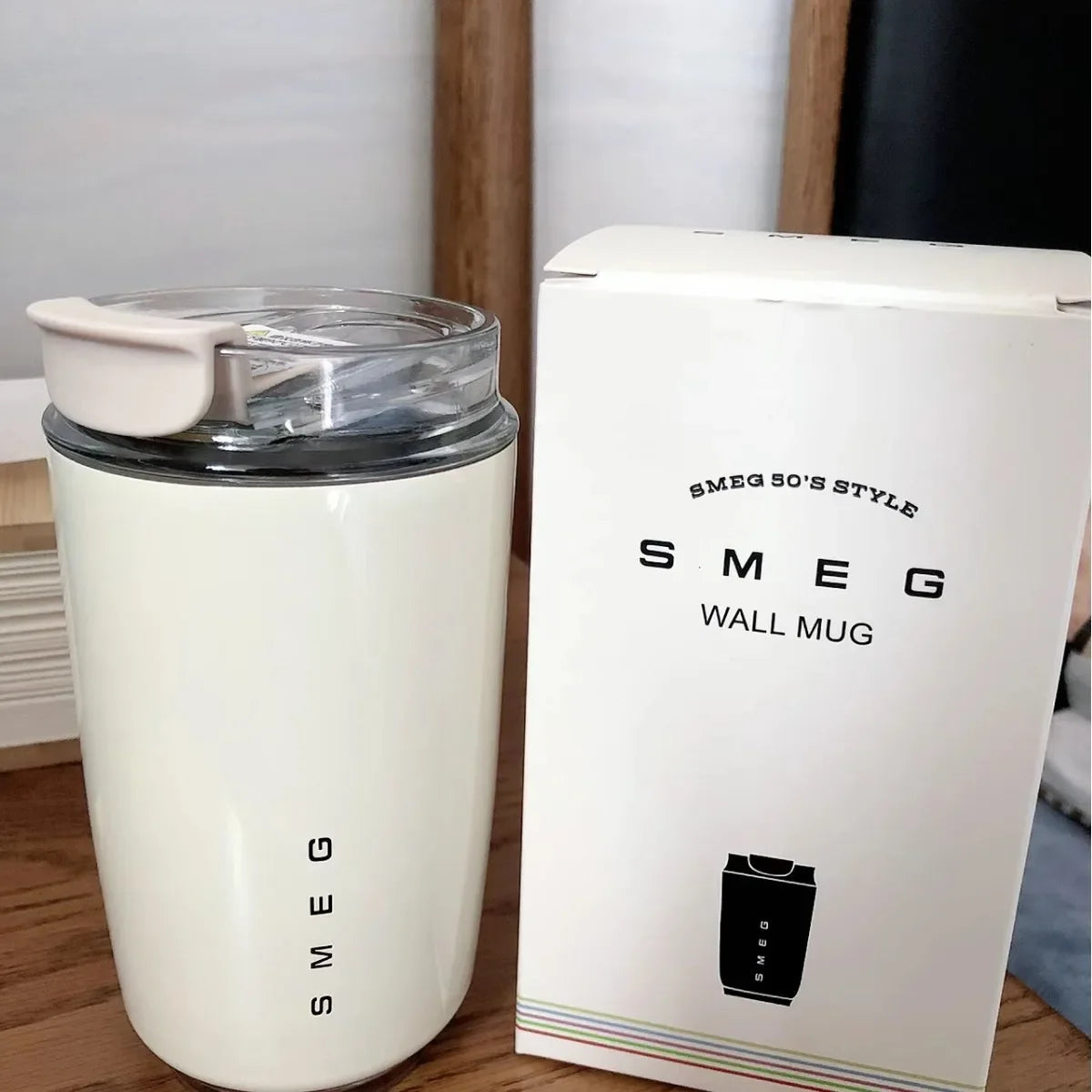 1PCS Tumbler Thermos Cup Milky White Coffee Mug