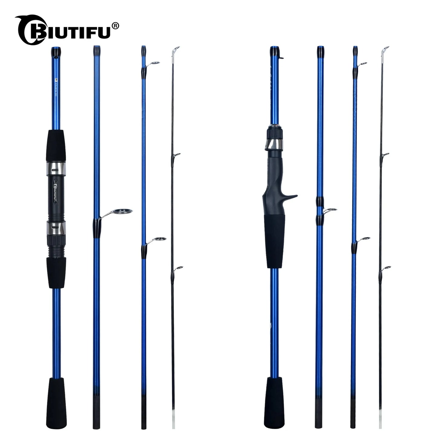 Travel Carbon 4/5 Section Fishing Rods Casting Weight 5-20g Power Ultralight Lure