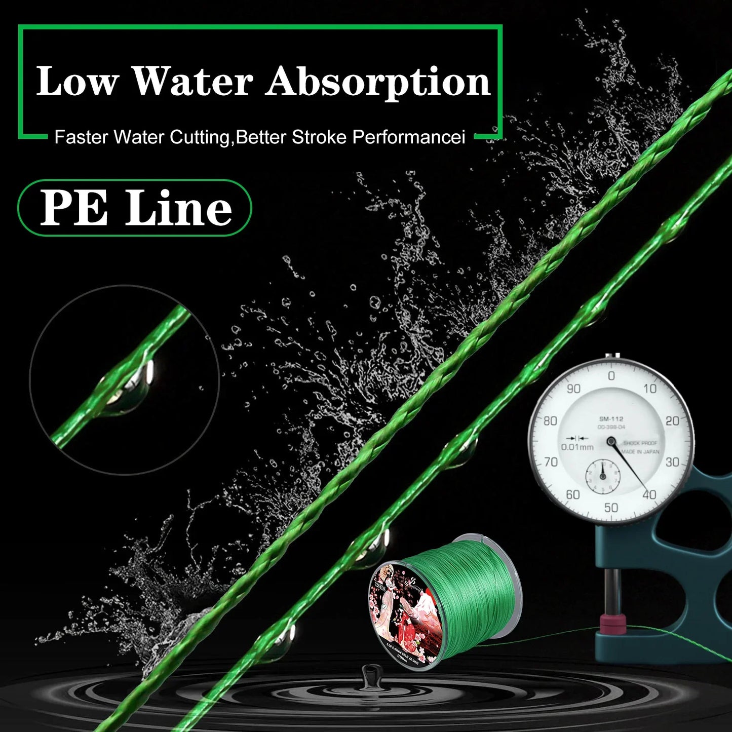 Sougayilang Braided Fishing Line X8 100/300 Drag 22~88LB