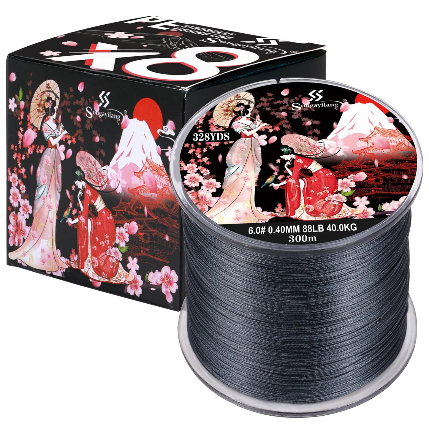 Sougayilang 8 Strands Braided Fishing Line 100M 300M