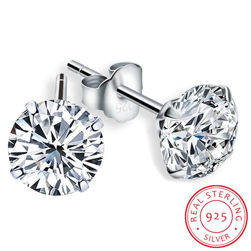 2ct D Color Moissanite Studs Earrings
