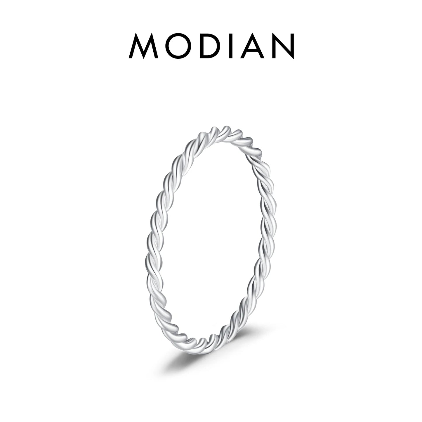 925 Sterling Silver Simple Fashion Stackable Ring Classic Wave Geometric Exquisite Finger Rings