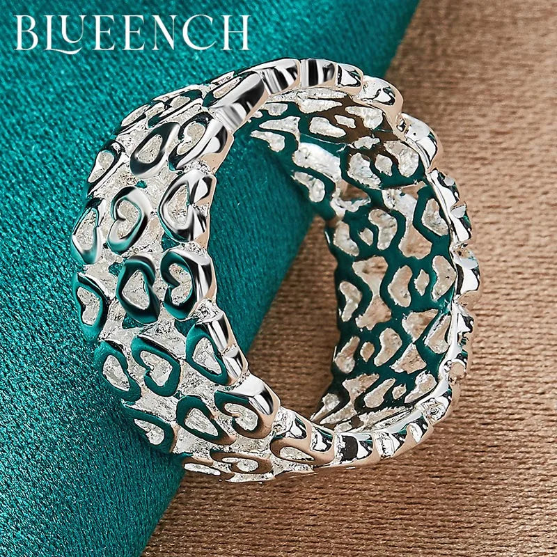 Blueench 925 Sterling Silver Love Rings