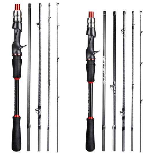 1.8m 2.1m Lure Fishing Rod Carbon Fiber Spinning Casting Fishing Rod Bait Weight 10-30g Travel