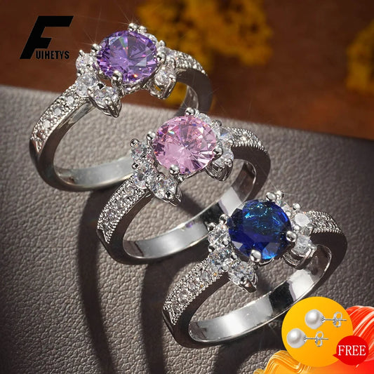 925 Silver Jewelry with Zircon Gemstone