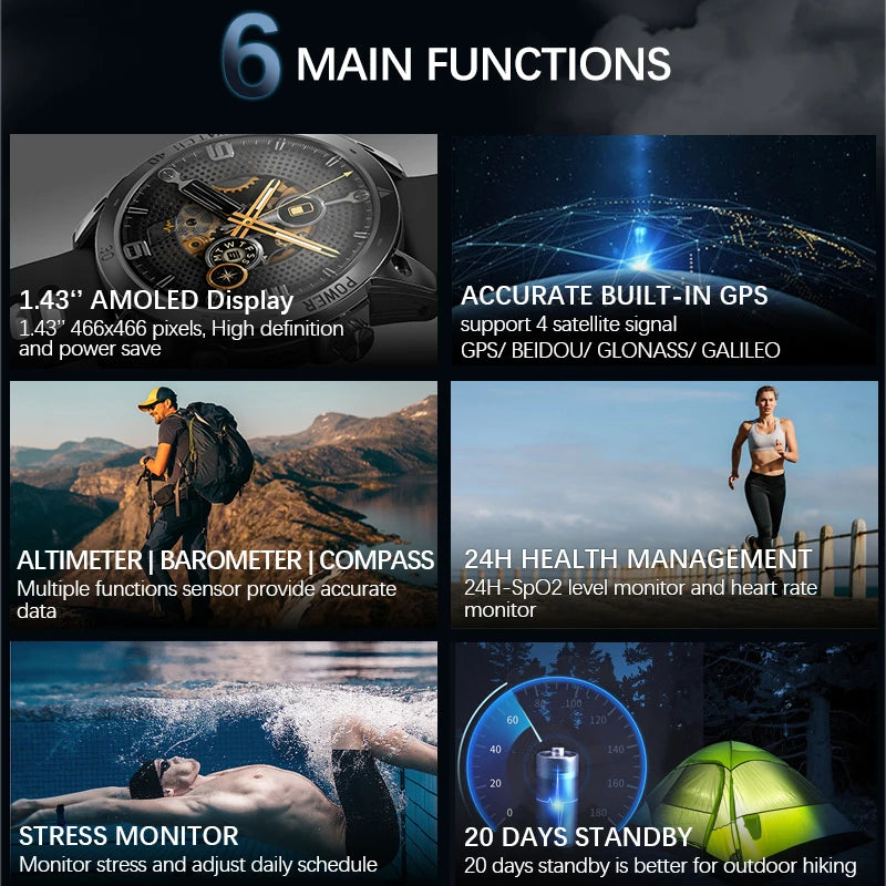 NORTH EDGE GPS Watches Men
