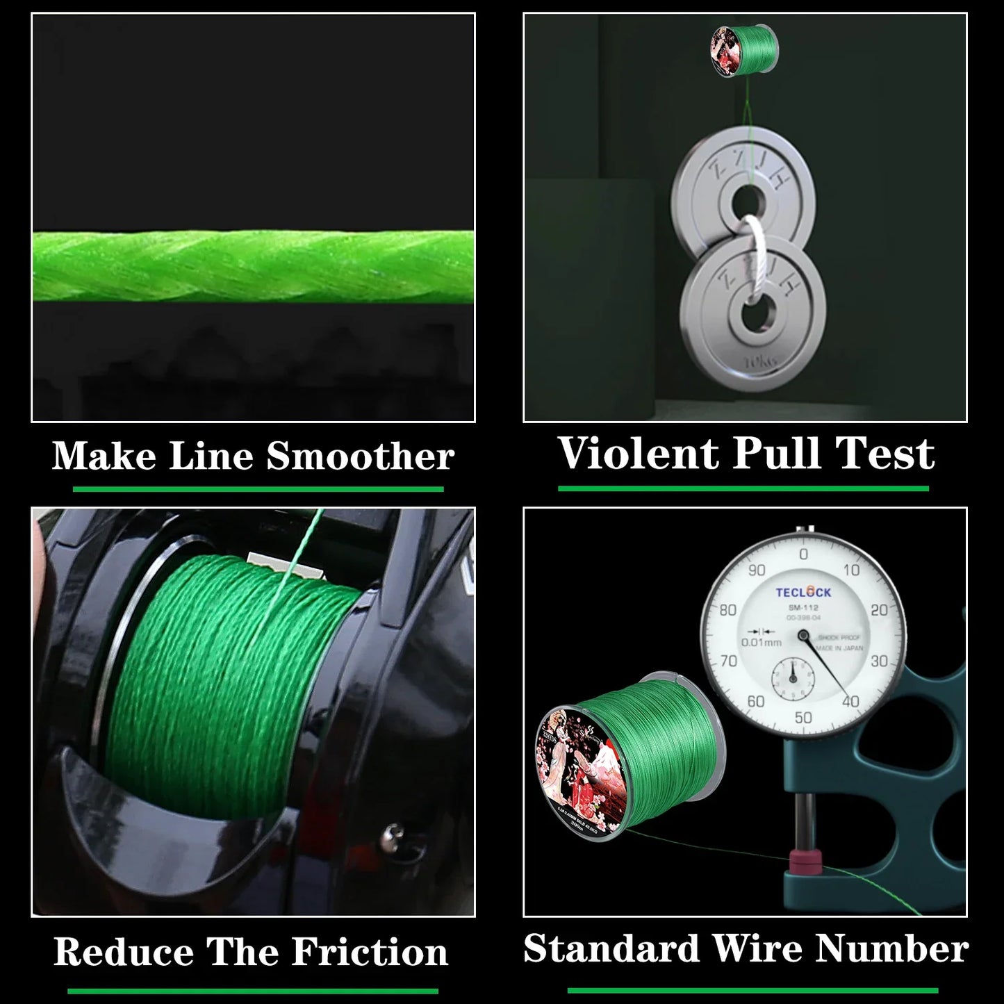 Sougayilang Braided Fishing Line X8 100/300 Drag 22~88LB
