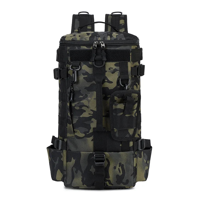 Tactical Fishing Backpack Tackle Bag with Rod Holders Fish Equipment Storage