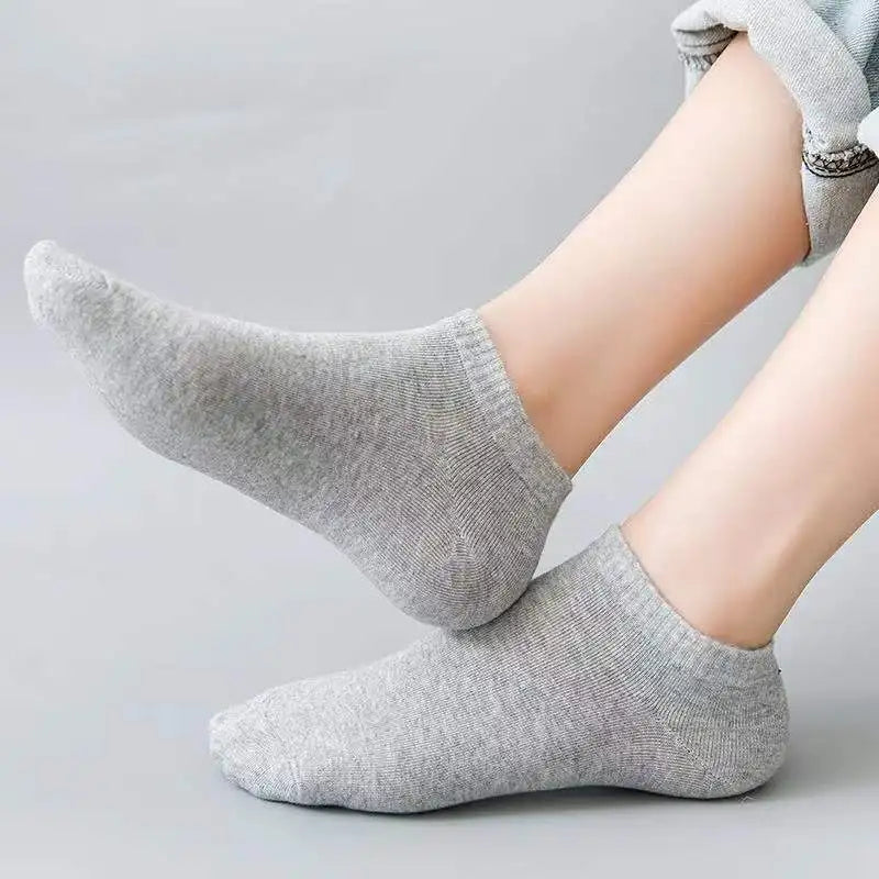 5 Pairs Men's Casual Plain Color Socks