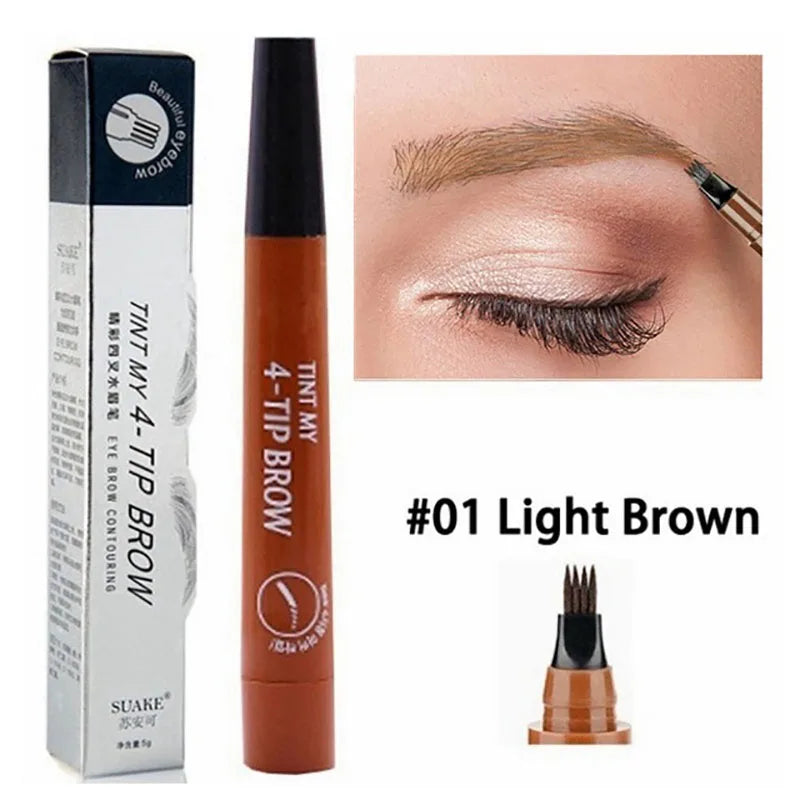 Waterproof Liquid Eyebrow Pen Makeup Long Lasting Cosmetic Microblade Brow Pencil