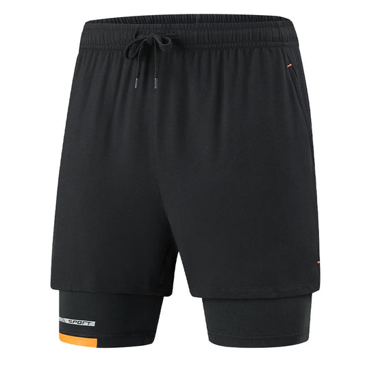 Summer Fake Two Piece Men'S Beach Quick Dry Running Sports