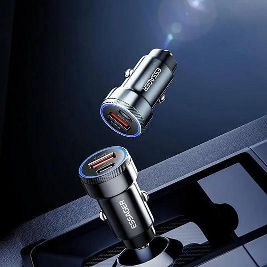 2 Ports USB C Car Charger Mini 54W Fast Charging