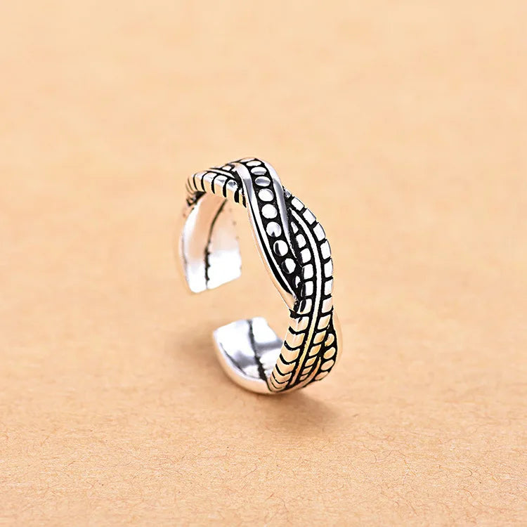 Hot 925 Sterling Silver Ring AAA Zircon Adjustable Simplicity Fashion Exquisite Women Jewelry