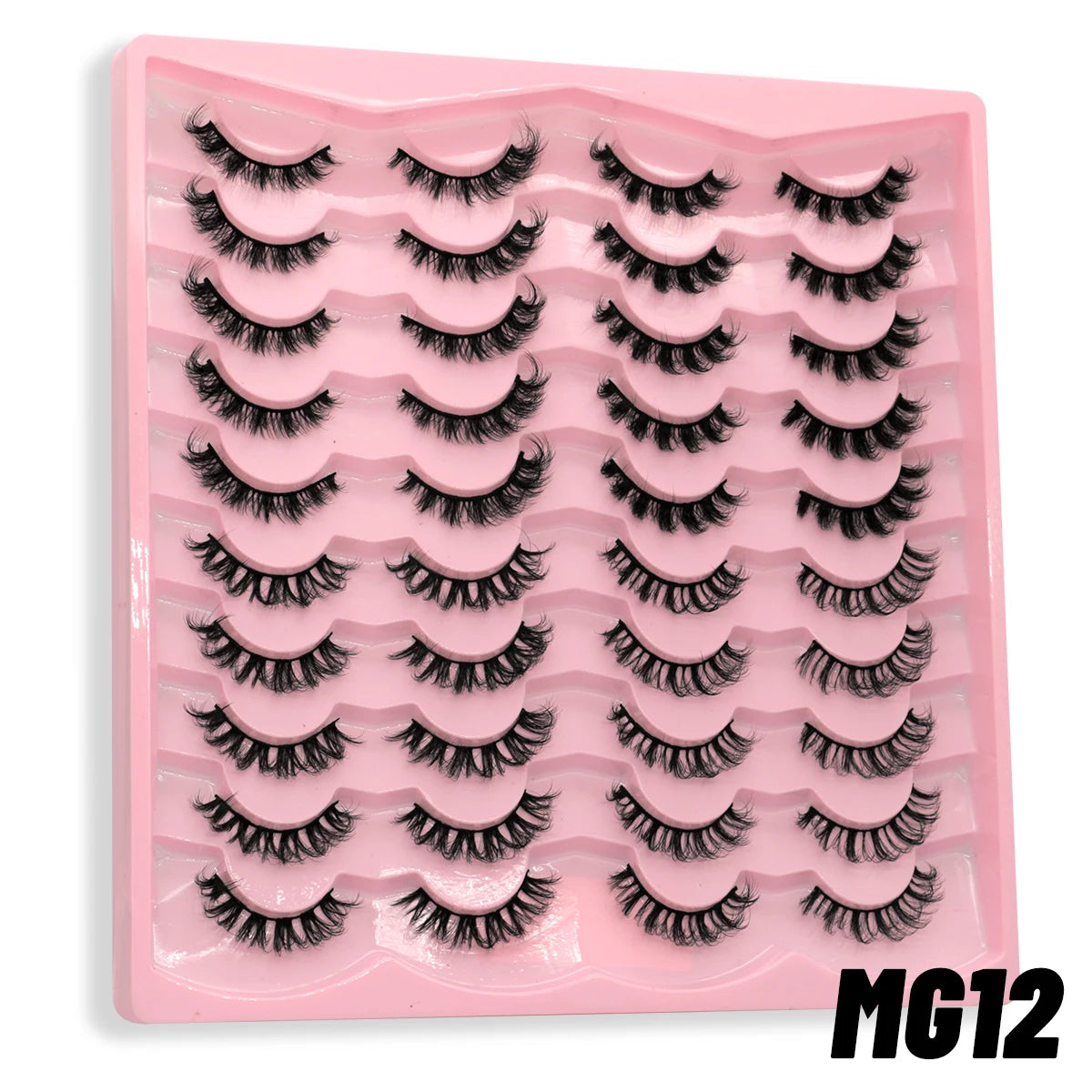 5/10/20 pairs Fluffy Mink Lashes 3D False Eyelashes, D Curl Fake Eyelashes  Makeup