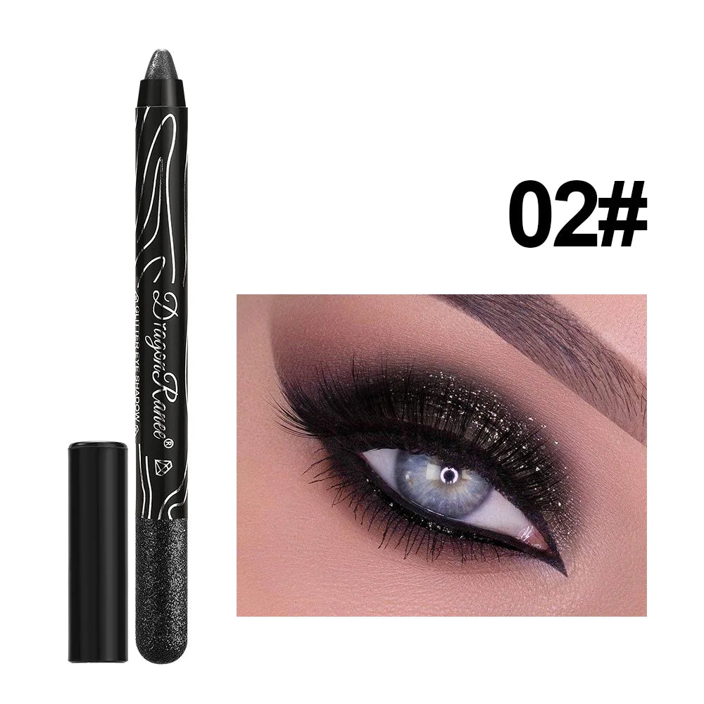 1Pc Metallic Purple Eyeshadow Pencil Glitter Silkworm Liner Pen