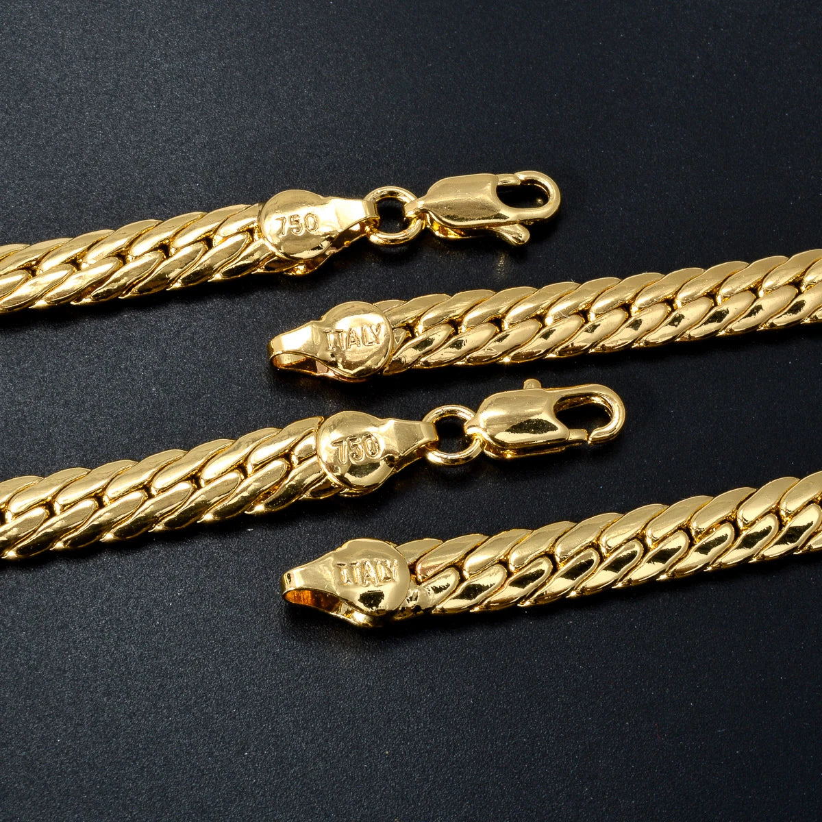 New Copper Necklace Snake Chains Gold Plated High Quality For Women, Men