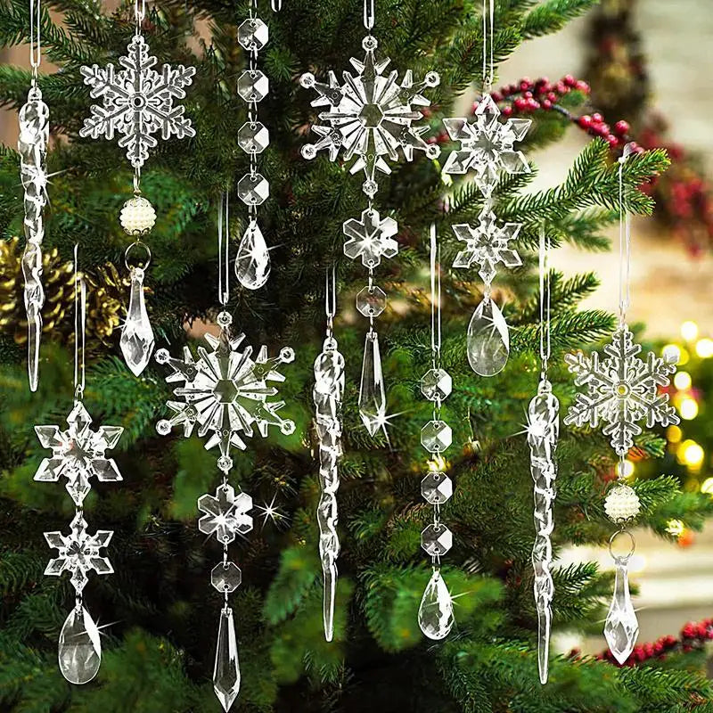 10pcs Christmas Ornaments Crystal