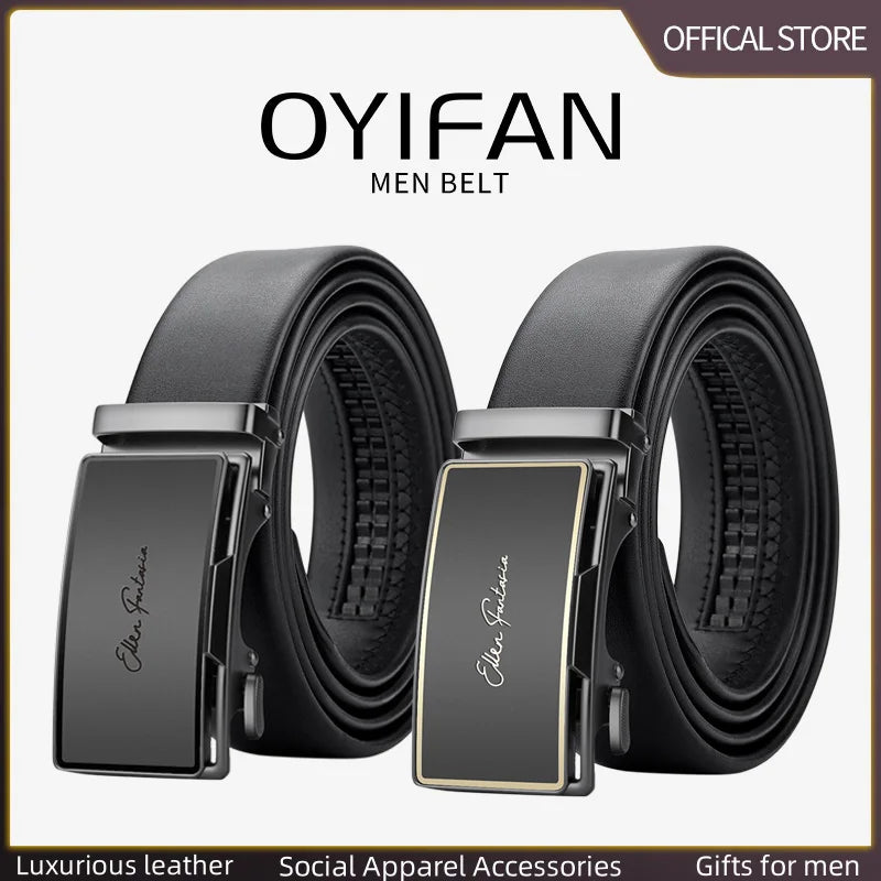 Alloy buckle Men Belt Genuine Leather