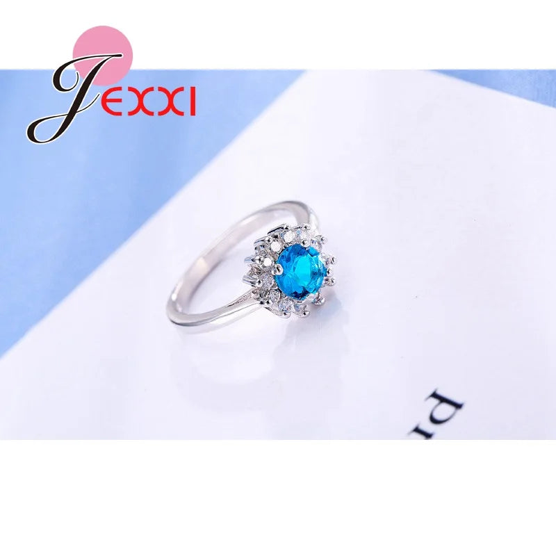 925 Sterling Silver Anniversary Ring Jewelry Best Gift For Wedding