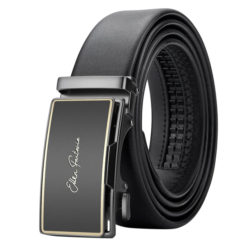 Alloy buckle Men Belt Genuine Leather