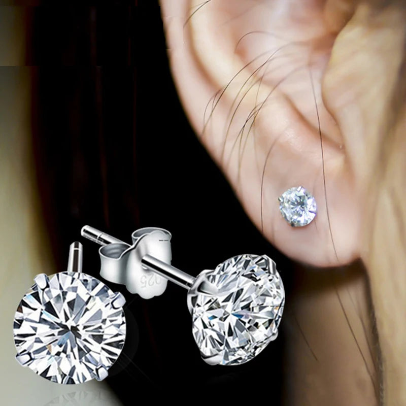 2ct D Color Moissanite Studs Earrings