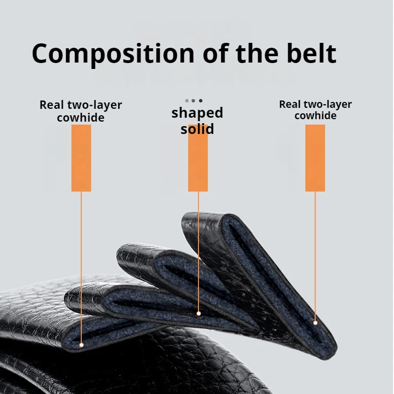 Alloy buckle Men Belt Genuine Leather