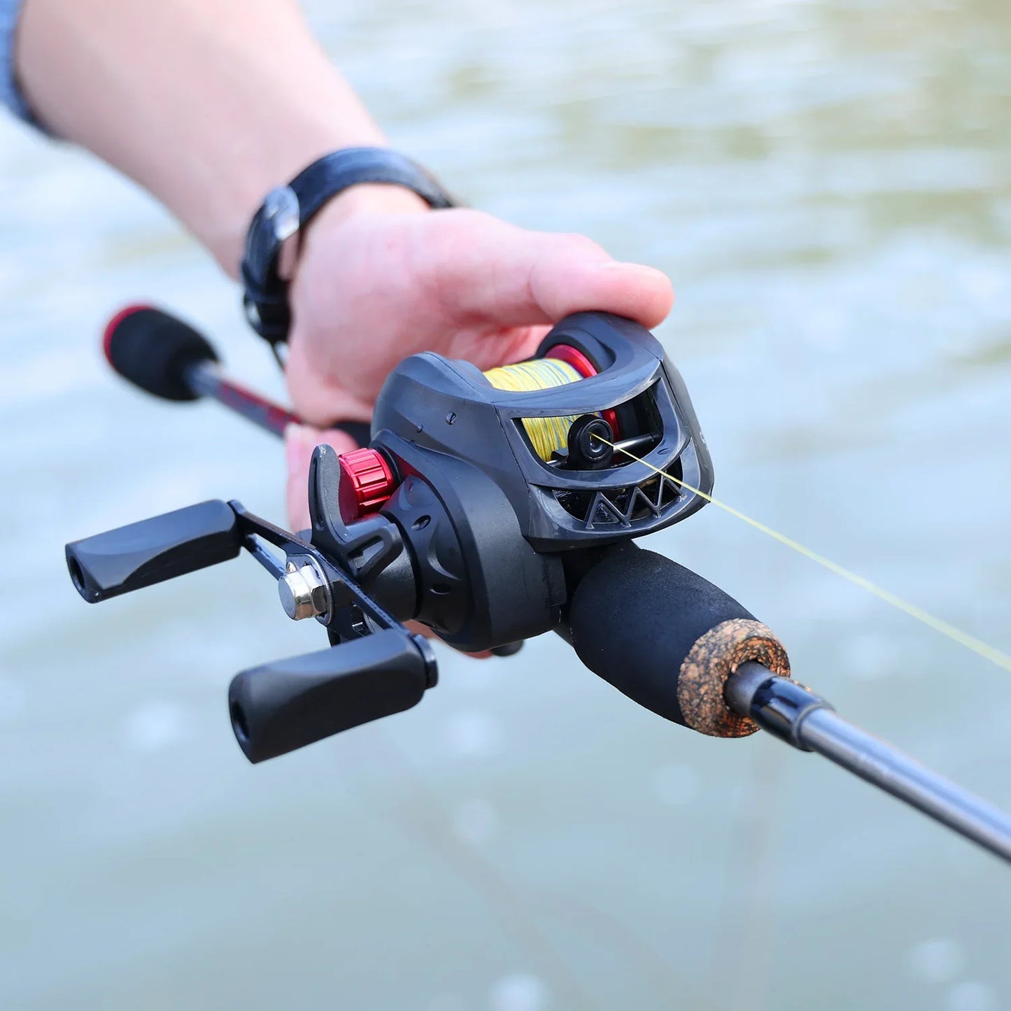 Fishing Rod and Reel Combo 5Section Fishing Rod and 7.2:1 Gear