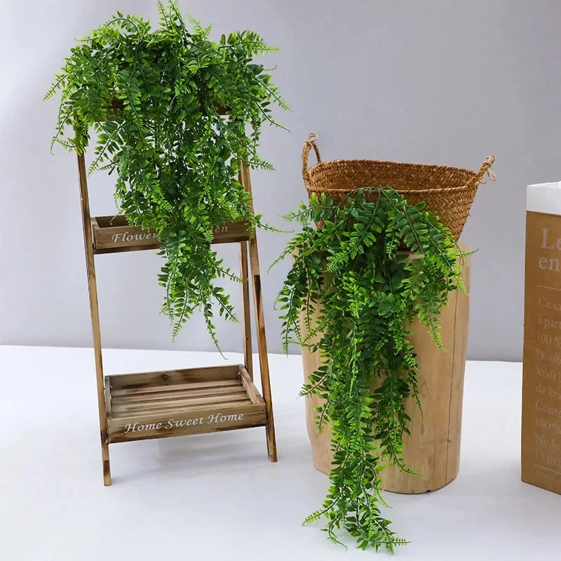 4pcs Persian Fern Leaves Artificial Plant Vine Home Garden Room Decor