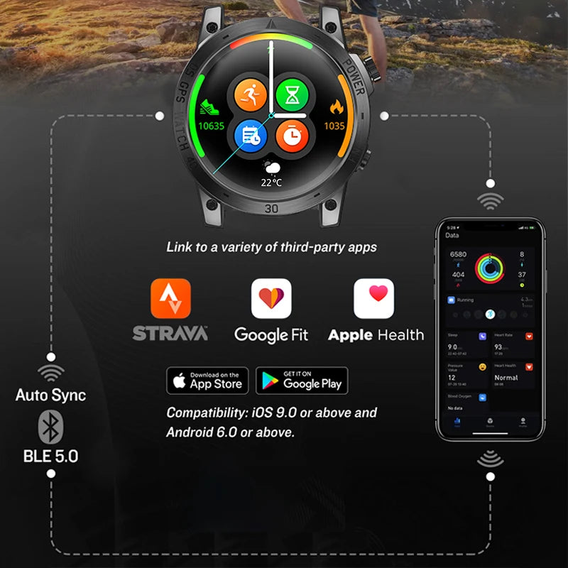 NORTH EDGE GPS Watches Men