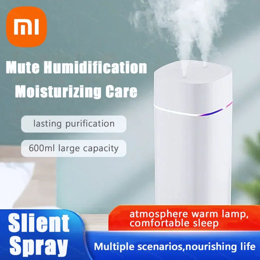 Xiaomi USB Air Humidifier 600ml With Dual Spout Essential Oil Diffuser