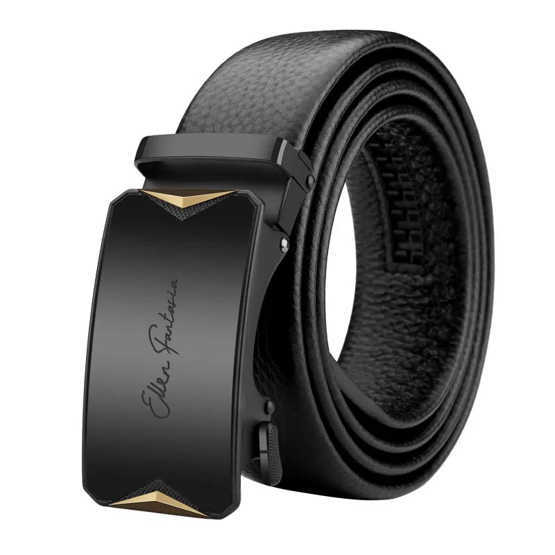 Alloy buckle Men Belt Genuine Leather